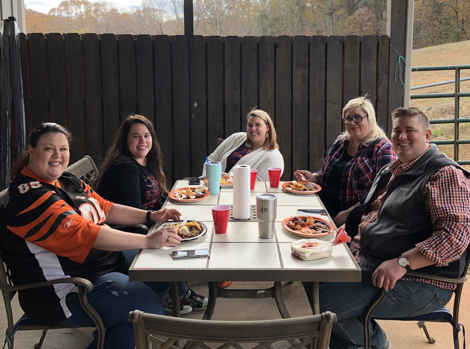 QBS employees enjoying a lunch